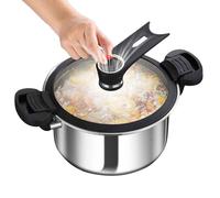 Kitchen Cooker - Bakelite Handle With Secure Locking Lid System | Basics Stainless Steel Cooke Bases | Visual Pressure Indicator | Electric Pressure Auiser E