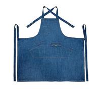 Kitchen Cooking Apron with Pockets Adjustable Bib Chef Aprons for Women/Men, Denim Apron for Restaurant Cafe Shop,One Size,Light blue (Lightblue One Size)