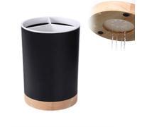 Kitchen Cooking Utensil Holder - 360° Rotating Large Utensil Crock, Cooking Silverware Organizer for Stainless Steel Caddy, Flatware, Spoon, Spatula, Tool (Black)