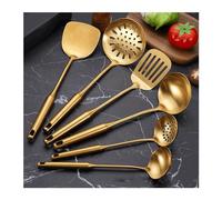 Kitchen Cooking Utensils, Stainless Steel Kitchen Tools Gold CookingSet Spatula Shovel Soup