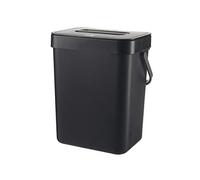Kitchen Cost Bin for Counter 5L Hanging Trash Can with Lid Small Under Sink Rubbish Bin Recycle Bin for Kitchen Cabinet Door Black Garba Container
