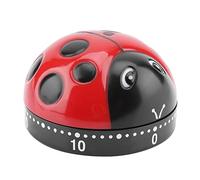 Kitchen Countdown Timer 60 Minutes Up Mechanical Timer for Home Baking Cooking Oven (Ladybug-Shaped)