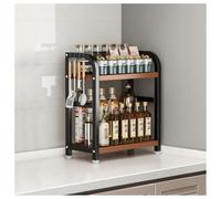 Kitchen Countertop Saver Organizer Utensil & Drainer.Dish Drainers,Kitchen Storage and Spice Rack Organizer,Carbon Steel 2 Tier Large Multi-Function Dish with Adjustable Feet Hook,Cutting Bo