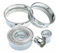 KitchenCraft Eleven Fluted Cutters With Metal Storage Tin