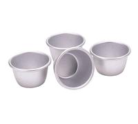 Kitchen Craft Anodised Mini Pudding Moulds 7.5cm- Set Of 4 NEW
