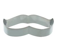 Kitchen Craft KC3519 Metal Cookie Cutter-Medium 9cm Moustache Design, Silver