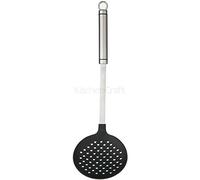 KitchenCraft Professional Skimmer Spoon with Plastic Head, Stainless Steel, 37 cm, Silver/Black