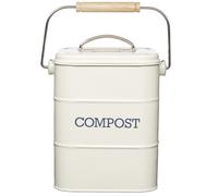 Kitchen Craft Living 3 Litre Nostalgia Vintage Compost Bin with Lid - Cream