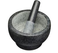 MasterClass Large Granite Pestle and Mortar, 20 x 12 cm (8" x 4.5") - Black / Grey