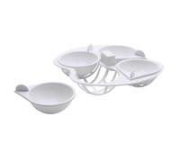 Kitchen Craft Microwave Egg Poachers/Poached Egg Maker for 4 Eggs, Plastic, White