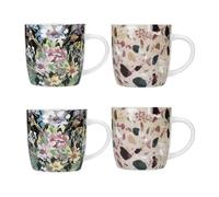 Kitchen Craft Set Of 4 Terrazzo Floral Barrel Mugs