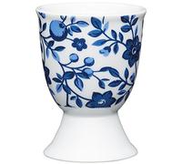 Kitchen Craft Traditional Floral Design Egg Cup, Porcelain, Blue, 9 x 12 x 16 cm