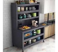 Kitchen Credenza High Dining Sideboard Open Shelf Console for Dish Storage Versatile Styles for Kitchen Dining Room & Living Room Modern & Stylish Design