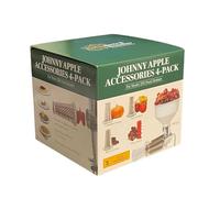 Kitchen Crop Accessory Pack for Johnny Apple Sauce Maker (Model 250) | 4-Piece Set - Berry, Pumpkin & Salsa Screens + Grape Spiral | Stainless Steel & Durable Plastic