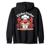 Kitchen Crusher Chef Job Enthusiast Crab Fun Zip Hoodie