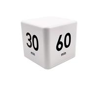 Kitchen Cube Timer, Kids Timer for ADHD Productivity Workout Flip Classroom for StudyTime Countdown Management Settings 15 20 30 60 Mins, White