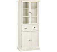 Homcom Kitchen Cupboard 5 Tier Storage Cabinet With Adjustable Shelves In White White One Size