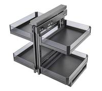 Kitchen Cupboard Blind Corner Cabinet,Extendable Corner Kitchen Cabinet, Storage Shelf,Pull Out Cabinet Organizer with 4 Storage Baskets 800