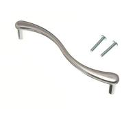 KITCHEN CUPBOARD DOOR PULL S STYLE HANDLE CHROME 128MM ( pack 2 )