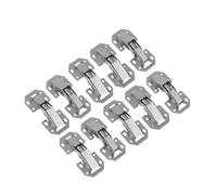 Kitchen Cupboard Hinges 4/8/10/20Pcs Cabinet Hinge 4 inch 90 Degree No-Drilling Hole Cupboard Closet Door Buffer Hinges with Screws Furniture Hardware(10Pcs)