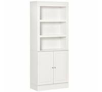 Homcom Modern Kitchen Cupboard Freestanding Sideboard With 6 Tier Shelving In White White One Size