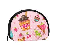Kitchen Cupcakes Muffins, Women's Storage Bag Shell Makeup Bag Small Coin Purse Shell Change Pouch