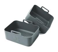Kitchen Curated Silicone Air Fryer Liners for Ninja AF400UK AF451UK 9.5L, 2pcs
