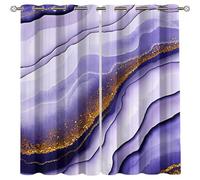 Kitchen Curtains For Windows Purple And White Gradient Marble Texture 79X63 Inch Drop Blackout Curtains For Bedroom Living Room Nursery Super Soft Thermal Insulated Eyelet Window 2 Panels Noise Red