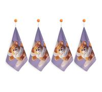 Kitchen Cute Animal Cotton Candy Hand Towels with Hanging Loops, Highly Absorbent & Quick Drying Towels for Kitchen Bathroom, Microfiber Cleaning Cloth, Dish Towel, Tea Towel Decorative, Dish Rag(12x1