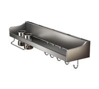 Kitchen Cutter Holder 15.74x5.31x2.75 Inch No-Drill Cutlery Storage Rack, Wall Mounted Shelf Organizer for Family Home Indoor Counter Cabinet Cooking Utensil Arrangement Space Saving Metal Stand