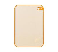 Kitchen Cutting Board, Double-Sided Food-Grade, Wheat Straw PP, Easy to Clean, with Deep Juice Groove, for Cutting Meat, Mincing Meat, Vegetables, and Fruits(Orange,11.4x16.5x0.2in)