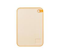 Kitchen Cutting Board, Double-Sided Food-Grade, Wheat Straw PP, Easy to Clean, with Deep Juice Groove, for Cutting Meat, Mincing Meat, Vegetables, and Fruits(Orange,9.1x13.8x0.23in)