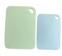 Kitchen Cutting Board Set, 2 Piece Plastic Chopping Boards, Mint Green and Blue