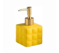 Kitchen Decor,Hand Lotion Pump Bottle Ceramic Container Liquid Soap Jar Shower Dispenser Bathroom Modern Simple Home Decor(Gelb)