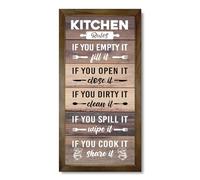 Kitchen Decor Wall, Rustic Kitchen Decorations, Kitchen Frame Décor, Kitchen Rules Sign, Kitchen Wall Décor, Kitchen Decor and Accessories, Farmhouse Kitchen Frame Sign, Rustic Kitchen Door Rules Sign