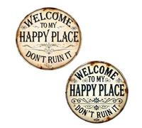 Kitchen Decorations For Walls,2 Pcs Wall Art Metal Signs, Decorative Pieces for Home and Kitchen Spaces, Vintage Style Decor with Farmhouse Appeal, 20x20cm Plaques for Personal Areas and Entryways