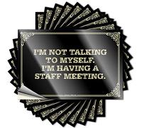 Kitchen Decorations Stickers - Scented Surf Water I'm Not Talking to Myself. I'm Having A Staff Meeting(8X12CM)