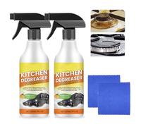 Kitchen Degreasing Foam Cleaner,2025 New Household Kitchenware Stain Cleaner, All Purpose Degreaser Cleaning Spray, Powerful Concentrated Bubble Lotion, for Countertops, Ovens, Pots and Pan (2)