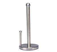 Kitchen Details Countertop Single Tear Paper Towel Holder, Free Standing, Weighted Bottom, Holds Standard Rolls, Dispenser Bar Prevents Unraveling, Stainless Steel