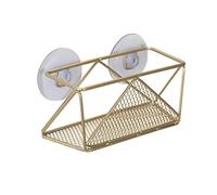 Kitchen Details Geode Suction Cup Sponge Holder | Durable Iron Construction | Suction Cup Stabilizers | Rust Resistant Finish | Kitchen Sink Accessories | Satin Gold