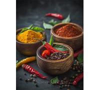 Kitchen Diamond Art Kits Adults, 5D Diamond Painting Spices, DIY Full Drill Crystal Gem Art Embroidery Pictures Crafts Painting for Relaxation and Home Wall Decor, Gifts for Women 30x40cm, Model238