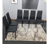 Kitchen Dining Chairs X6 Black Faux Leather Chairs Furnitur, Kosy Koala