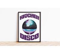 Kitchen Disco Print Poster Art A5 A4 A3 A2 A1 Maxi - Disco Ball Bedroom Art - Home Decor Fashion Classic Unframed Gifts - 9084 (A3-297 x 420 mm)