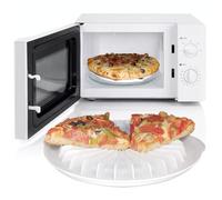 Kitchen Discovery Microwave Pizza Reheater Tray Reuseable Plate for Bacon, Snacks in the Microwave Oven - Safe, BPA-Free Round Pizza Pan for Cooking, Reheating