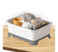 Kitchen Dish Dryer - Dish Rack with Lid, Nursing Bottle Holder | Drawer Draining Board, Utensil Caddy, Drying Rack, Bottle Storage, Drying Rack, Organiser with Utensil Holder