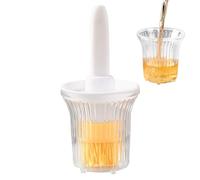 Kitchen Dispenser with Brush: 2 in 1 Leak-proof and Leak-proof Bottle, Precise Thick Glass Dispenser, Built-in Silicone Brush for Spraying | BBQ Stove Pastry