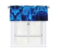 Kitchen Dna Chain Photo Print Curtain Valance 54x18inch,Filtering Semi Sheer,1 Panel Short Curtains For Bedroom,Bathroom
