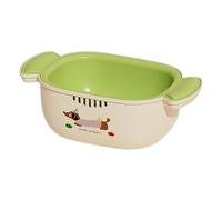 Kitchen Double Layer Draining Basket, Fruit Washing Bowl, Cleaning Mixing Basket, 19.8x11.1x7.1cm, Space-Saving Design, Multi-Function Bowl, for Pasta Rice Veggies
