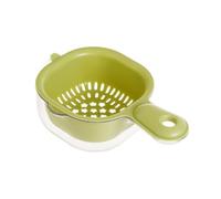Kitchen Drainer Basket, Double Layer Drainer Basket, Double Layer Dish Drainer for Kitchen, Small Vegetable Drip Tray, Double Layer with Handle for Living Room Use