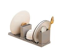 Kitchen Drainer - Expandable Dish Drainer Rack Foldable Cutlery Drying Basket Compact Storage Organizer Rust Resistant Coating | For Small Apartments, Flats